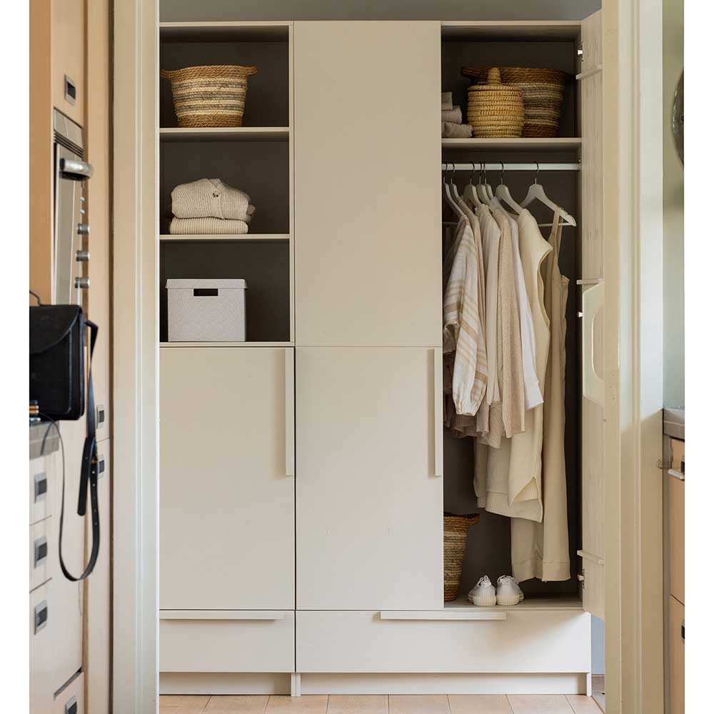 Kleiderschrank in Hellgrau - Anela