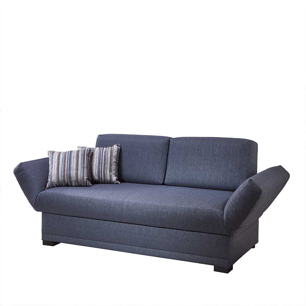 Blaues Schlafsofa mit verstellbaren Armlehnen - Lash