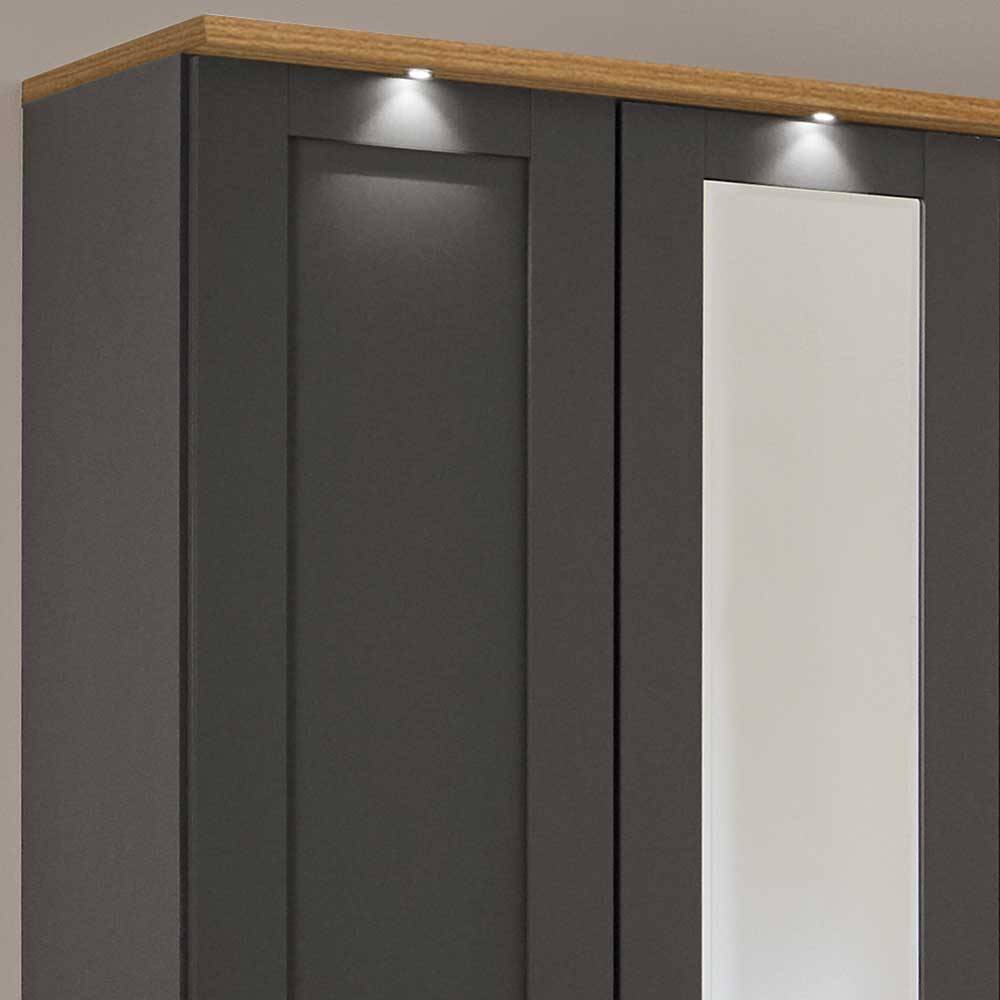 Moderner Landhaus Kleiderschrank mit Licht - Cretania