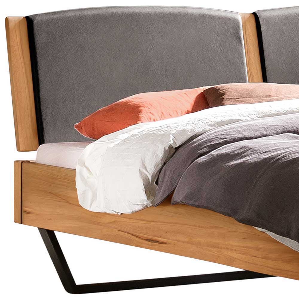 Wildbuche Designbett im Industrial Stil - Sanatate