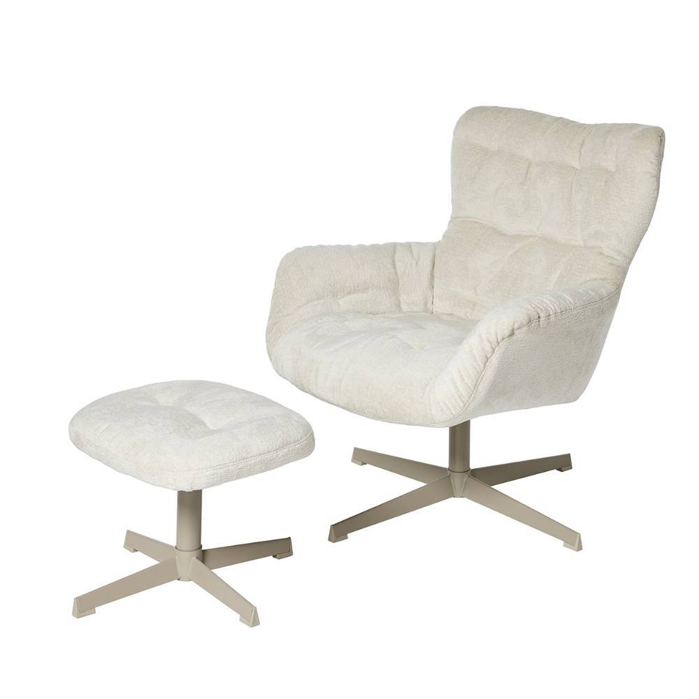 Drehsessel und Drehhocker Set - Padira (zweiteilig)
