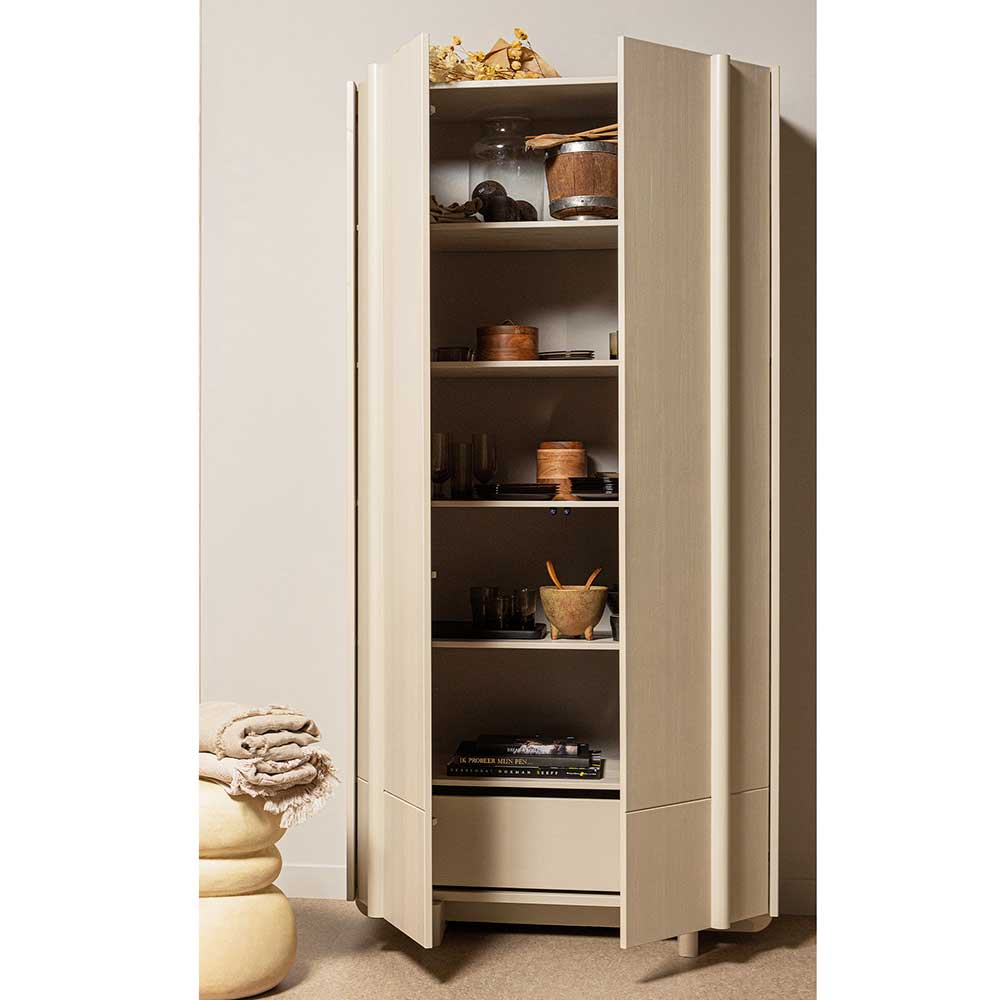 Design Wohnzimmerschrank in Hellgrau - Glamoure