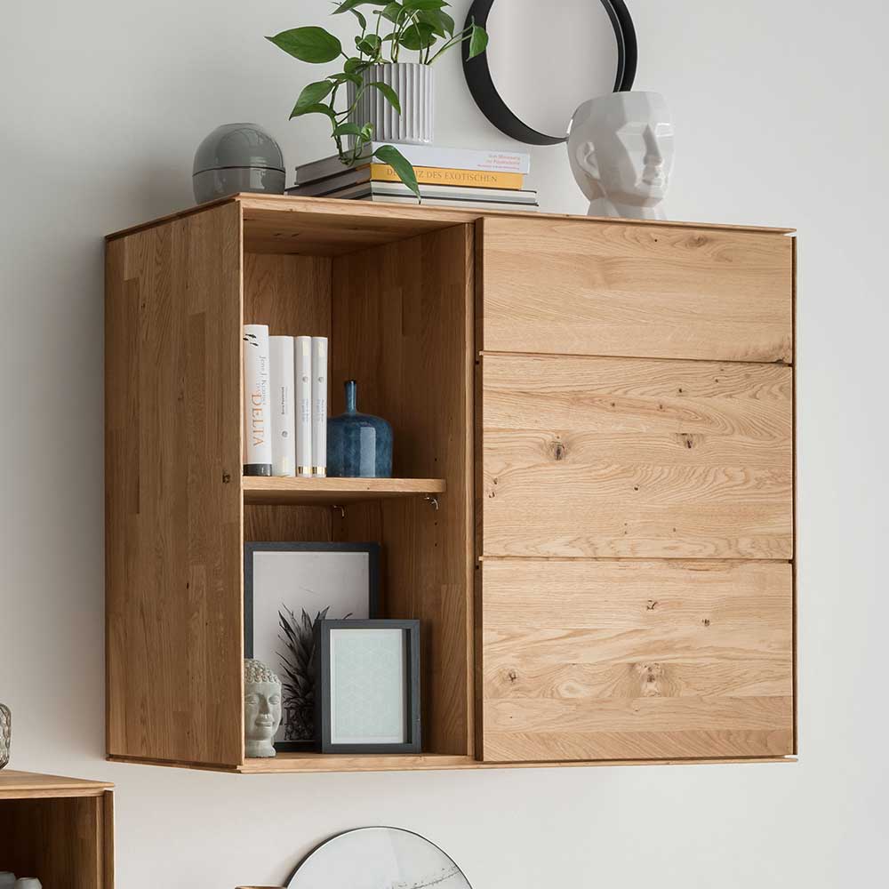 Design Wohnwand aus Massivholz - Sinta (dreiteilig)