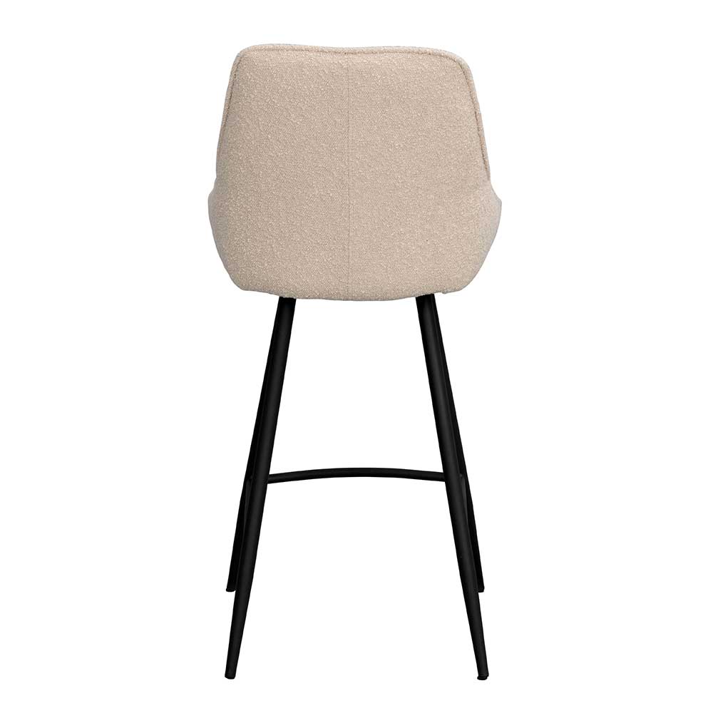 Moderne Boucle Barstühle in Beige - Alberta (2er Set)