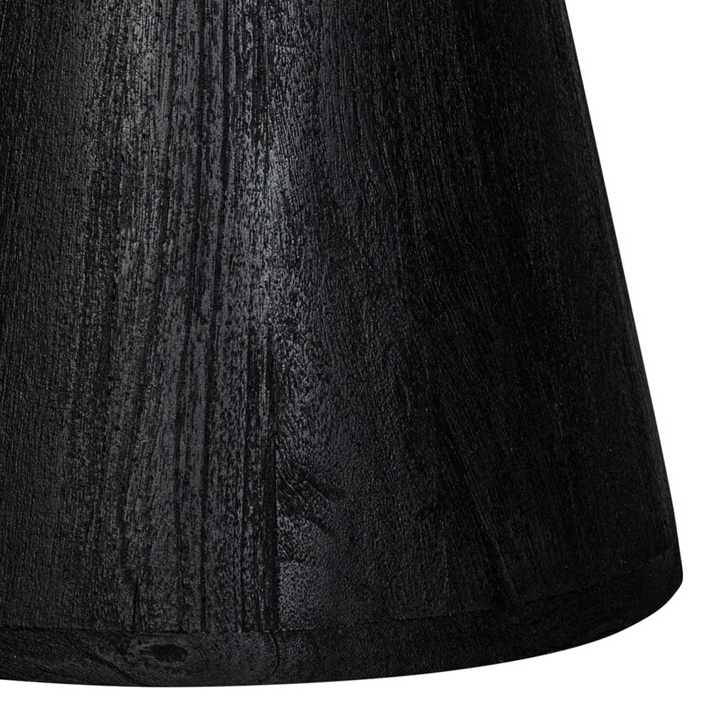 Design Couchtisch in Schwarz Massivholz - Standing