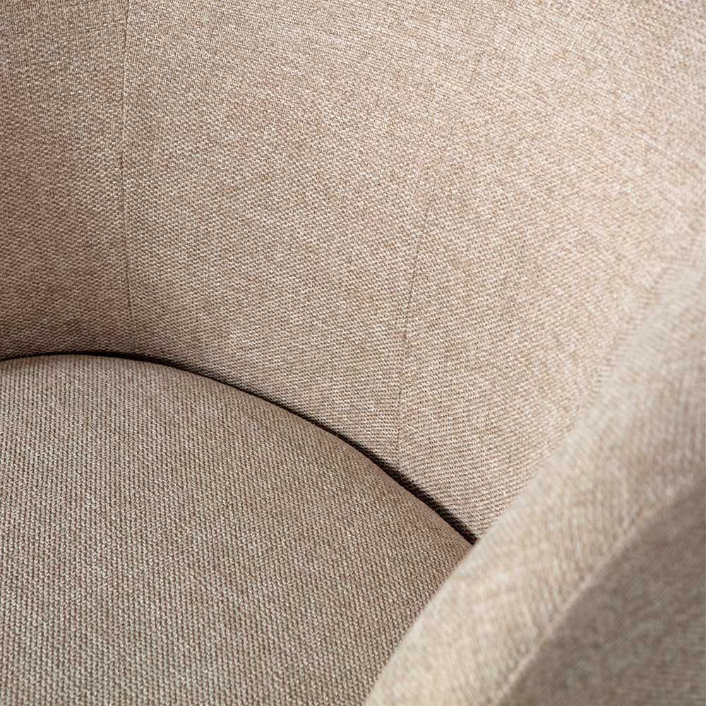 Drehbarer Polstersessel in Beige meliert - Cagara