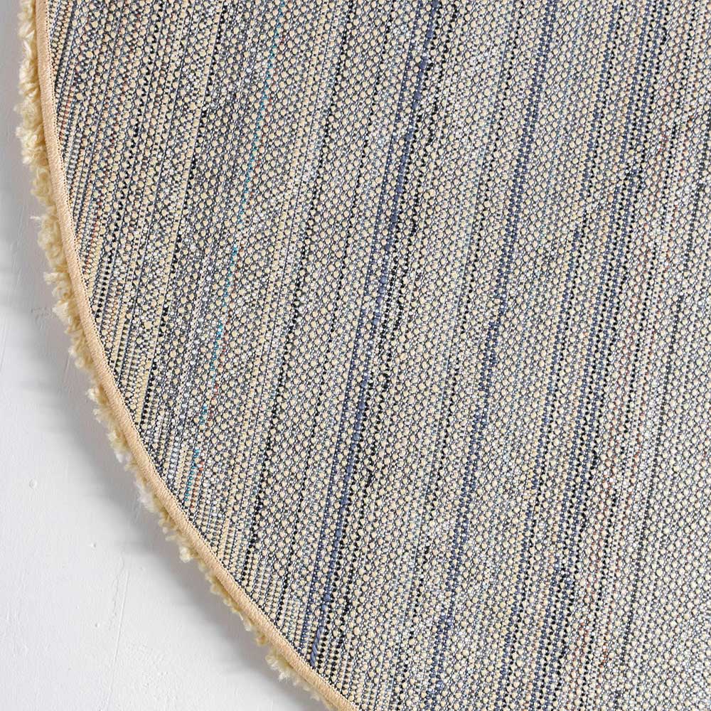 Heller Hochflor Teppich in Gelb und Creme - Vinitaro