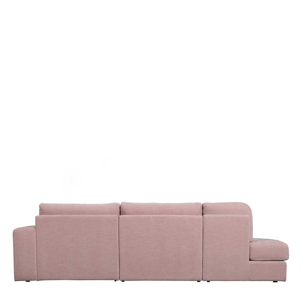 Stoffsofa mit Armlehne rechts in Rosa - Jilatov