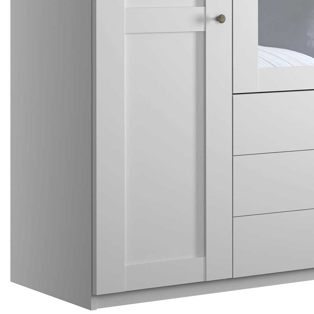 2m Kleiderschrank 4-türig & 3 Schubladen - Flinn