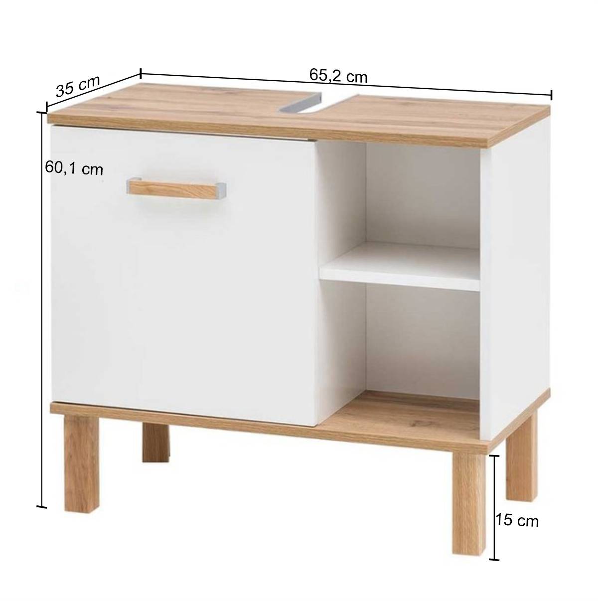 Badmöbel Block im Skandi Design - Utiona (fünfteilig)