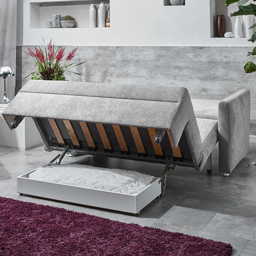 Couch mit Faltmechanik - Bettfunktion - Snecda