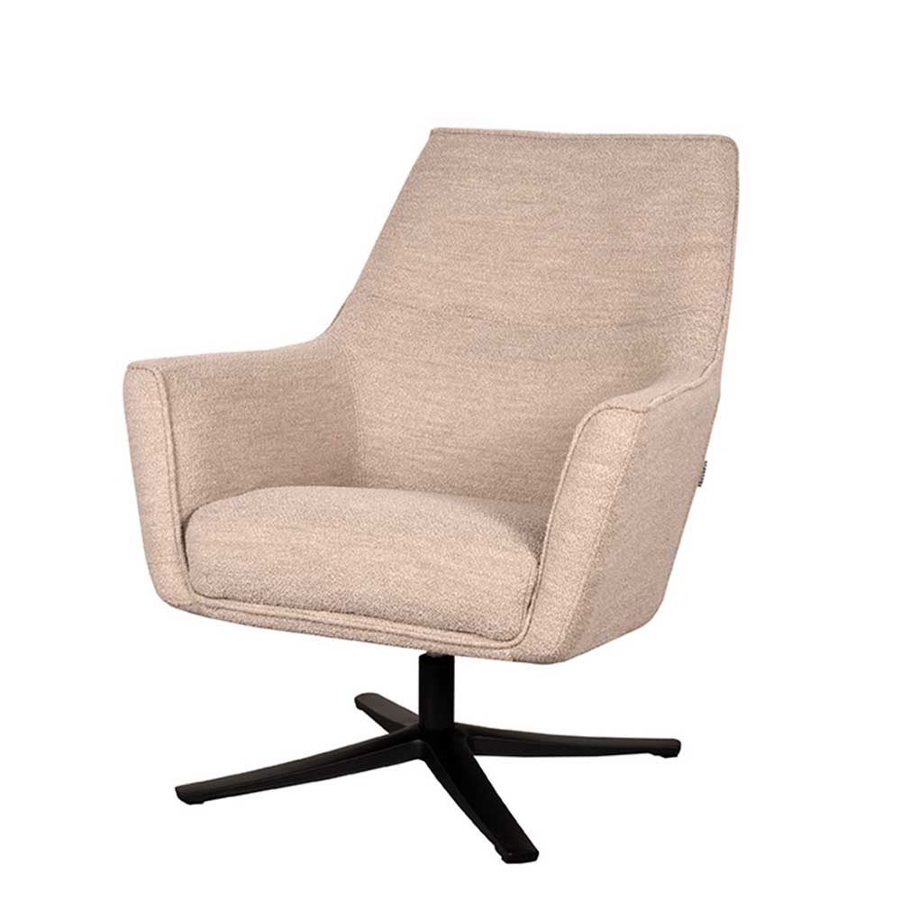 Drehbarer Sessel in Beigegrau Boucle - Gideon