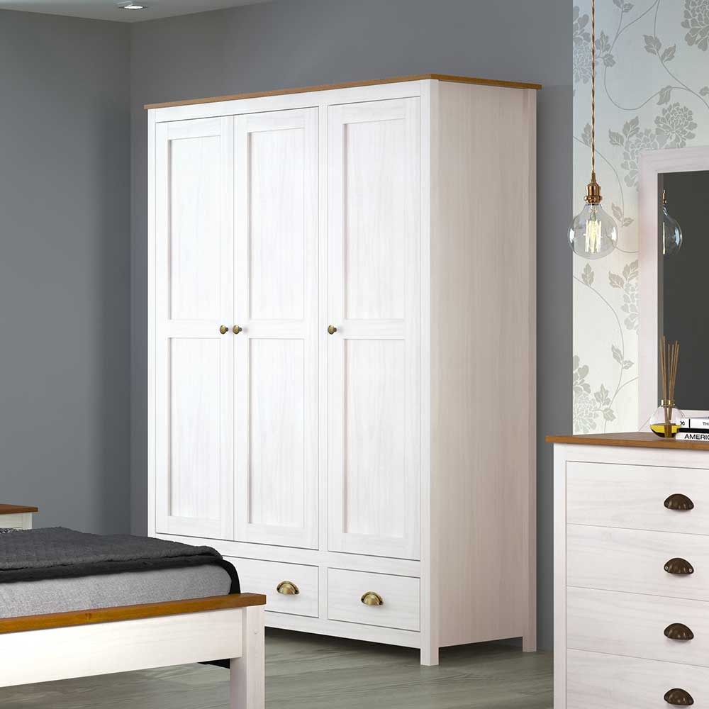 Country Style Kleiderschrank mit 2 Schubladen - Abelkav
