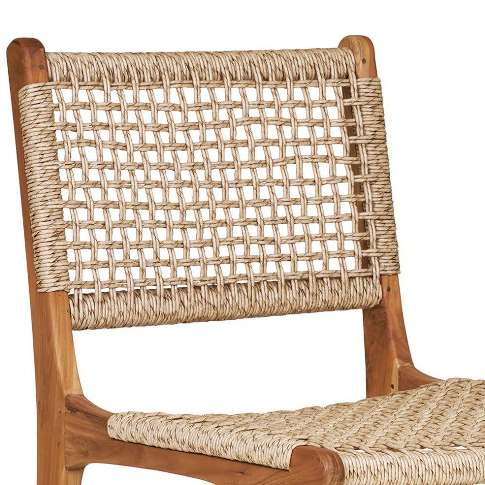 Teak Holzstühle mit Kordelgeflecht - Merlan (2er Set)