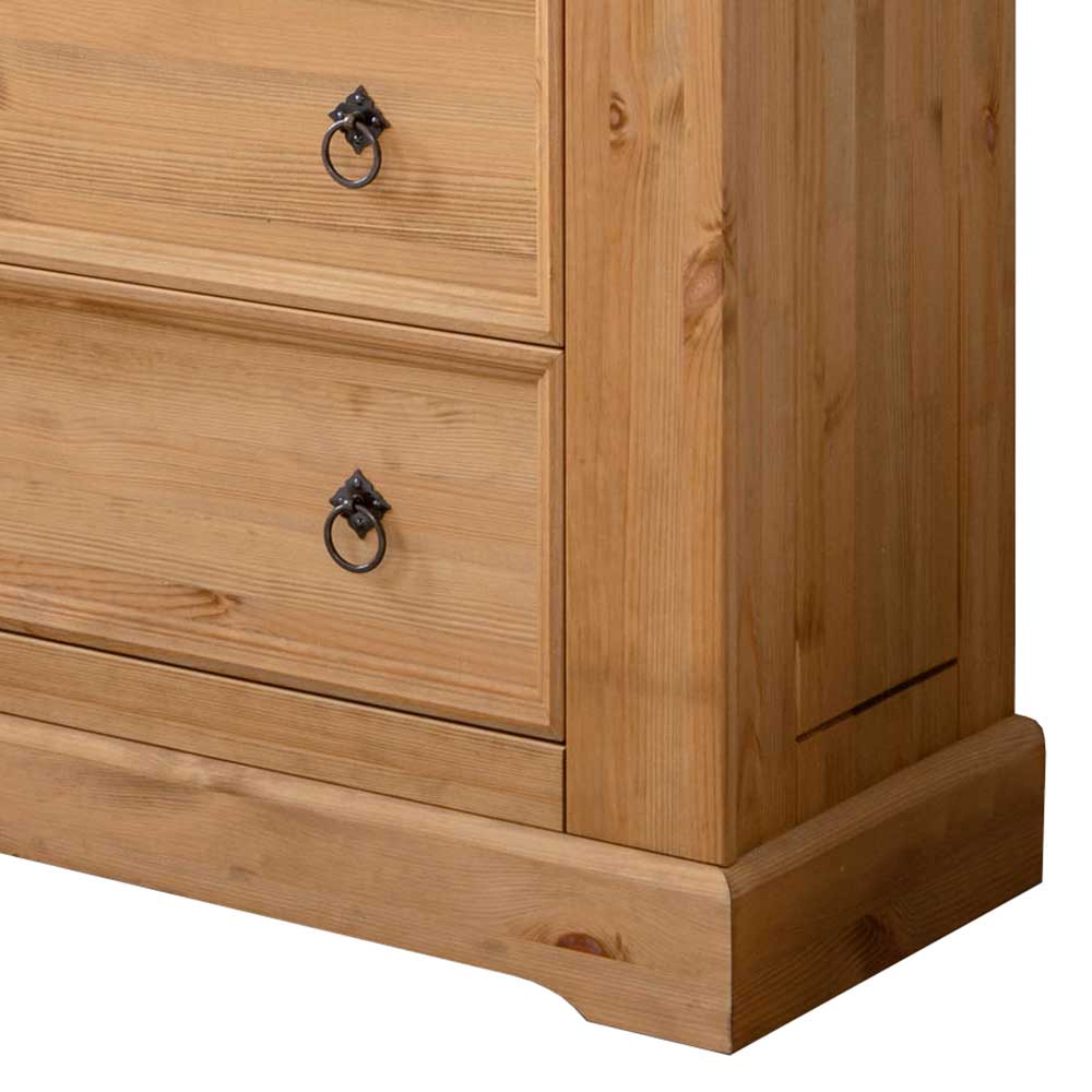 Kiefernholz Landhaus Kommode mit 42cm Tiefe - Voeca