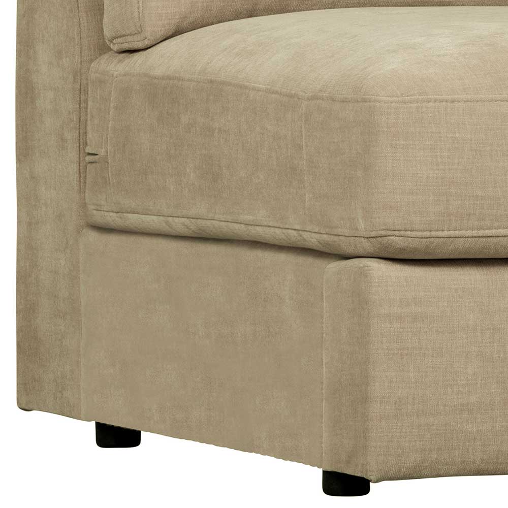 Sofamodul mit Rückenlehne in Beige Stoff - Jona