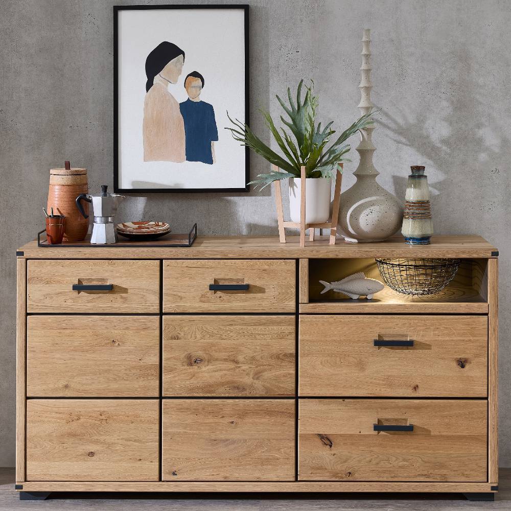 Sideboard in Wildeiche teilmassiv - Maineka