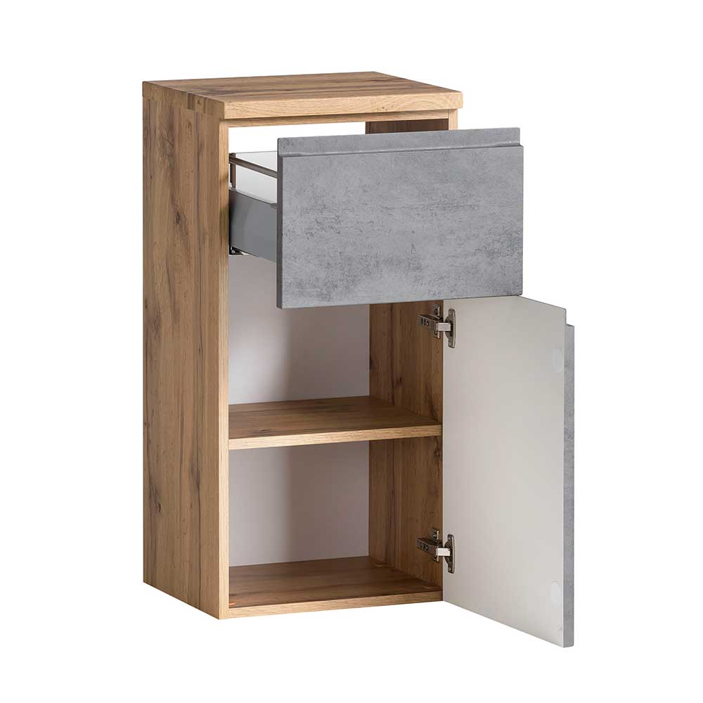 Bad Unterschrank in Beton & Wildeiche - Mia