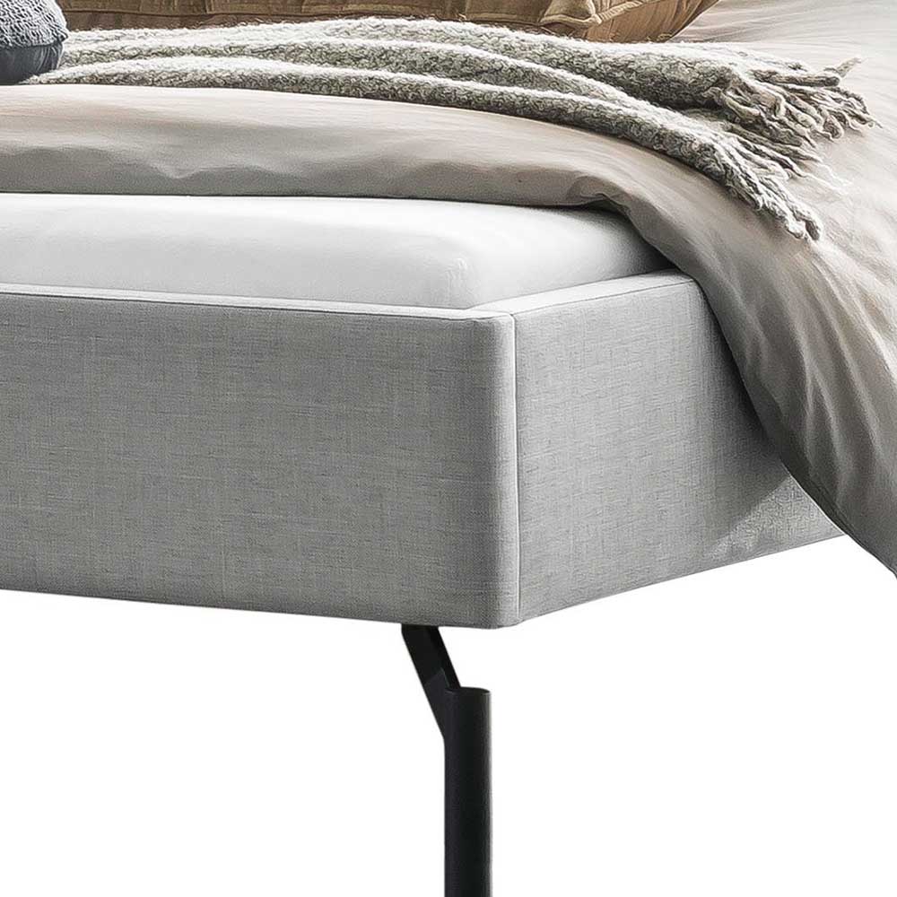 Scandi Chic Polsterbett in Grau und Anthrazit - Melcian