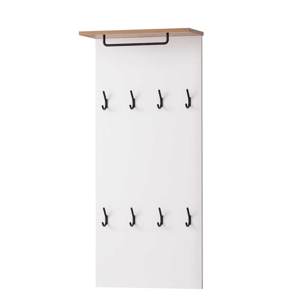 Garderobe Wandpaneel mit acht Haken & Stange - Goliat