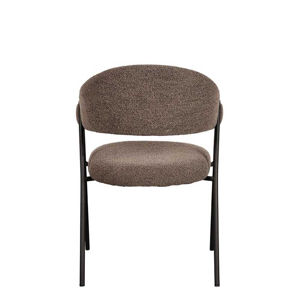 Polsterstühle in Hellbraun Boucle - Jaggon (2er Set)