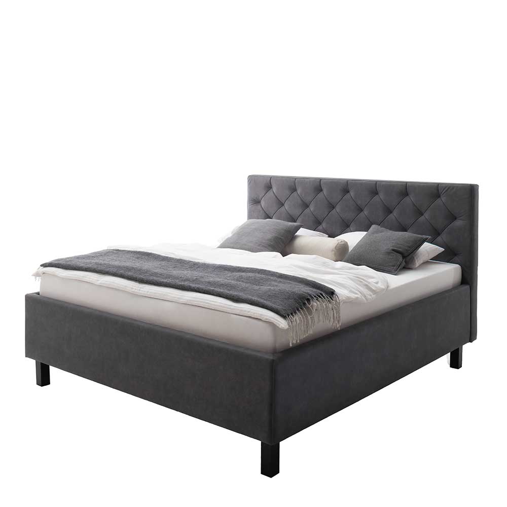 Microfaser Doppelbett mit Bettkasten - Canossa