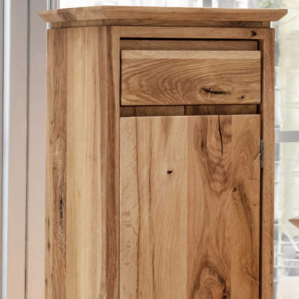 30x90x30 Blumensäule Schrank aus Wildeiche massiv - Dancona