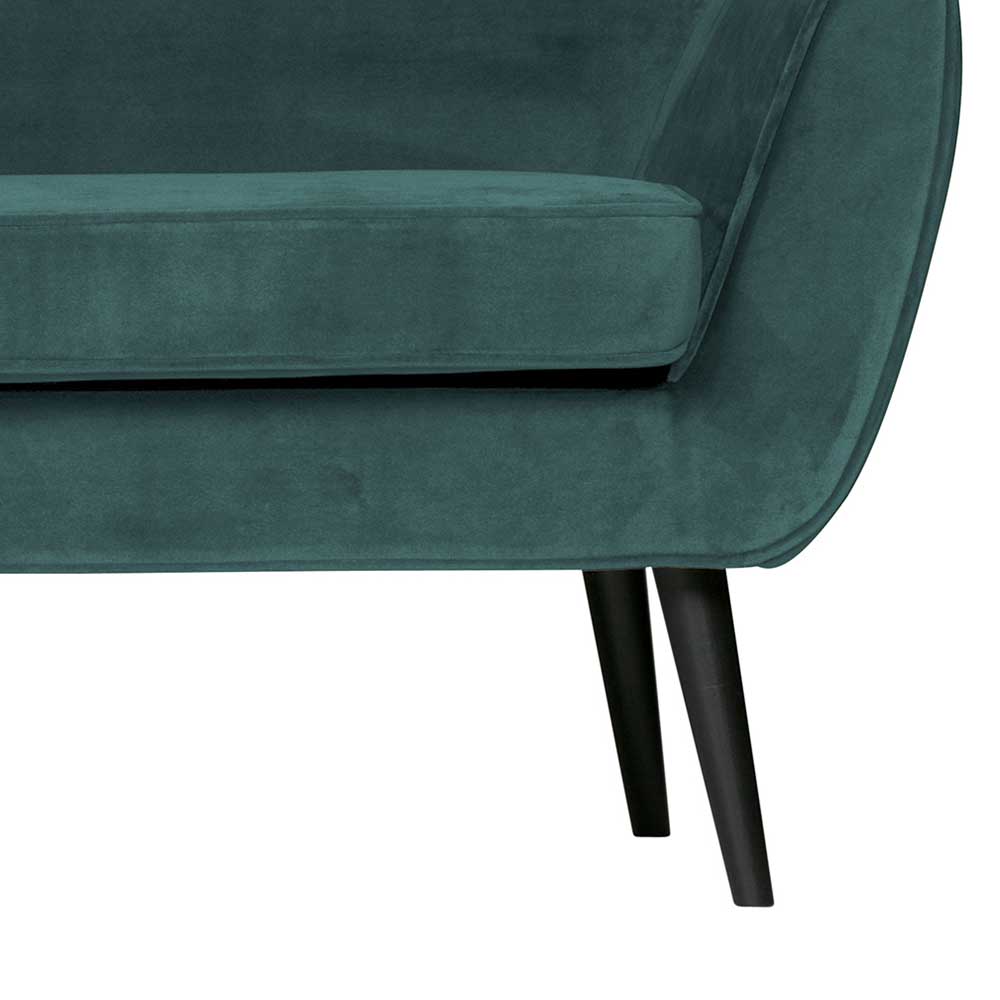 Wohnzimmer Viersitzer Couch in Petrol Blau - Matze
