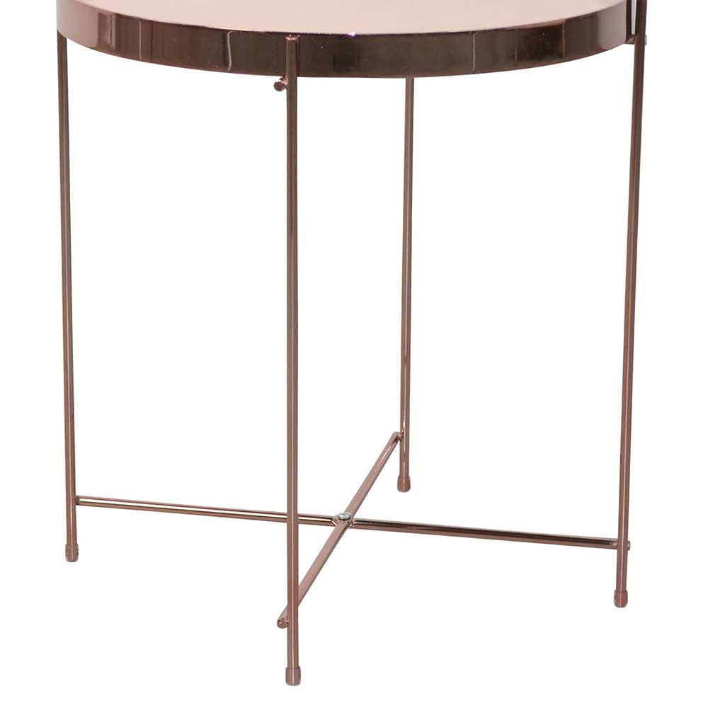 Runder Beistelltisch in Rosegold - Lagacina