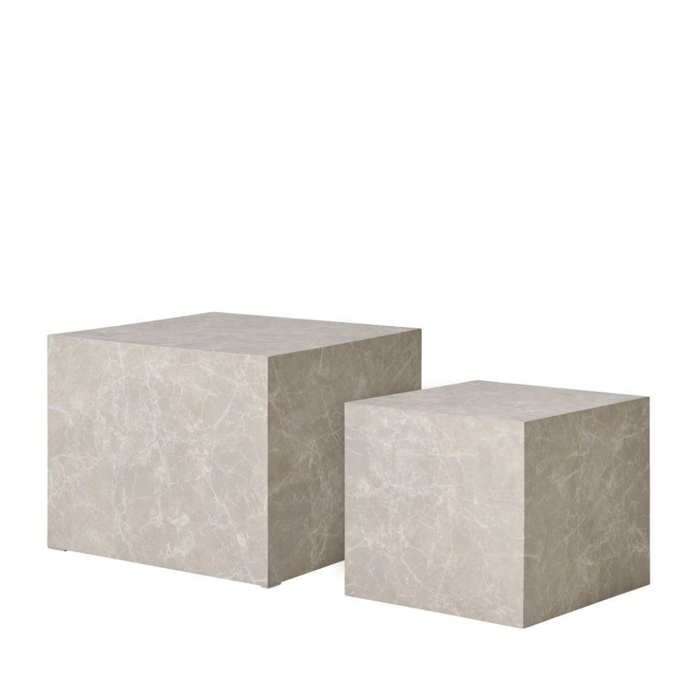 Couchtisch Duo in Marmoroptik - Bratannio (zweiteilig)
