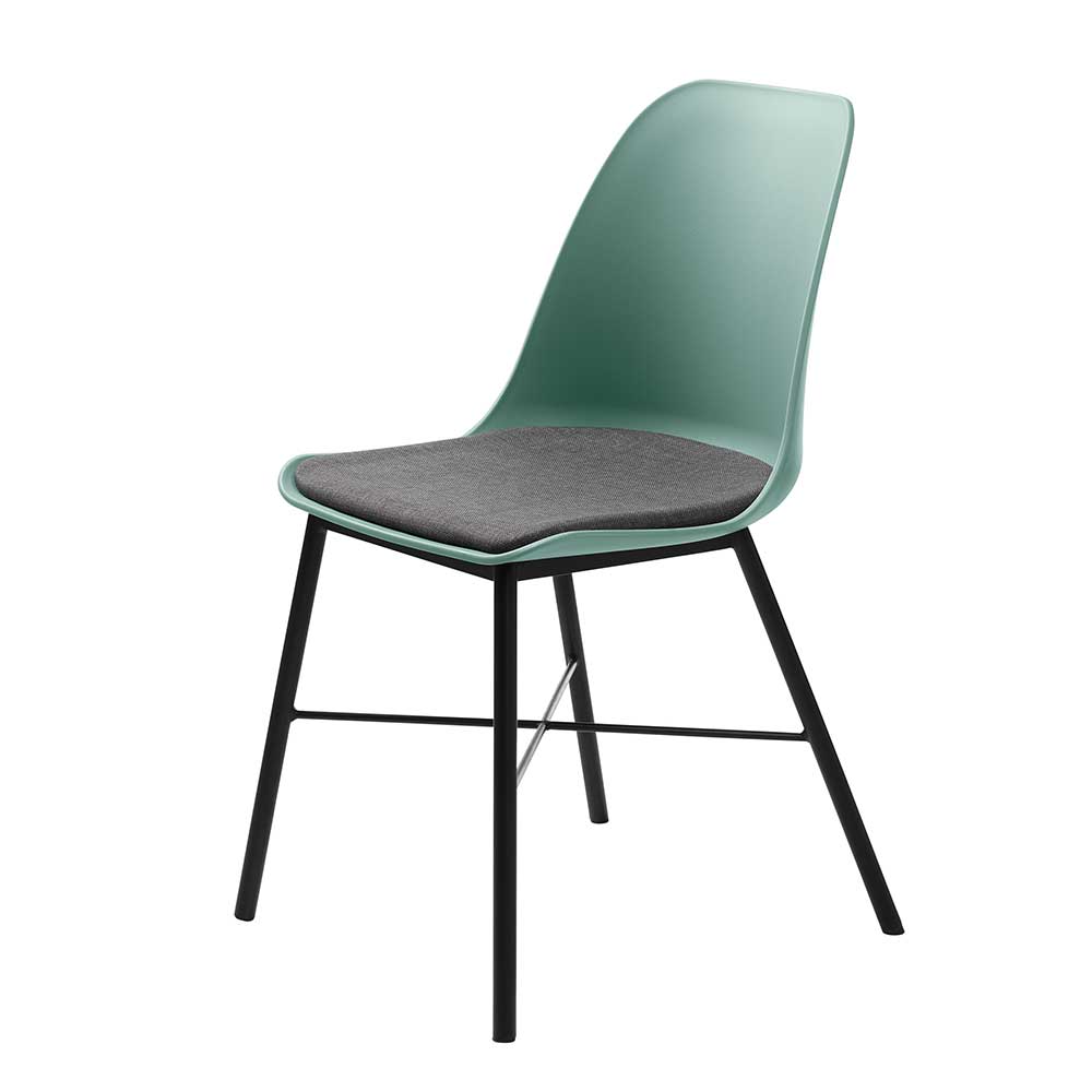 Küchenstühle in Mint Grün & Grau - Livanov (2er Set)