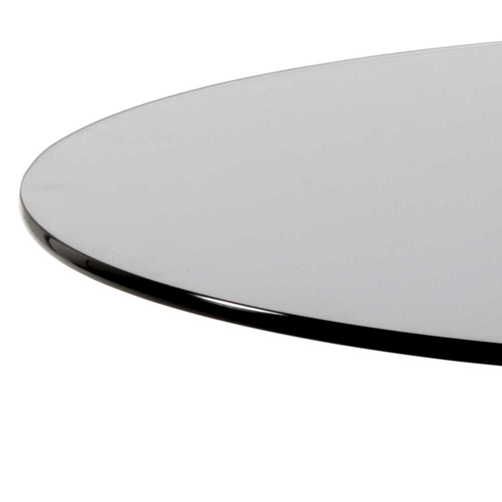 59x57x59 Beistelltisch aus Glas in Grau - Tojan