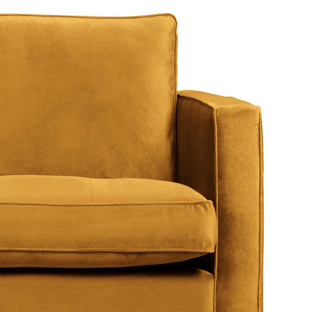 Retro Wohnzimmersofa in Ocker - Nustra