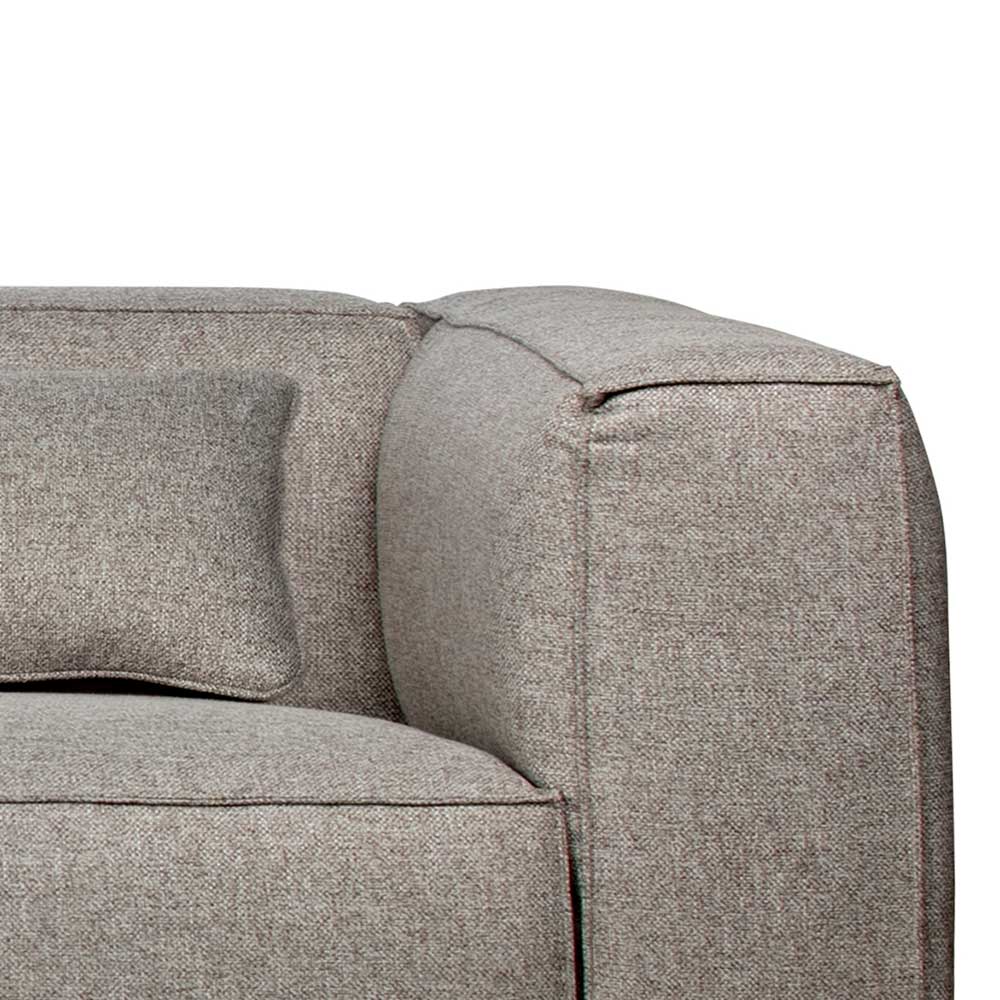 246x73x96 Dreisitzer Sofa in hellem Grau - Aluno
