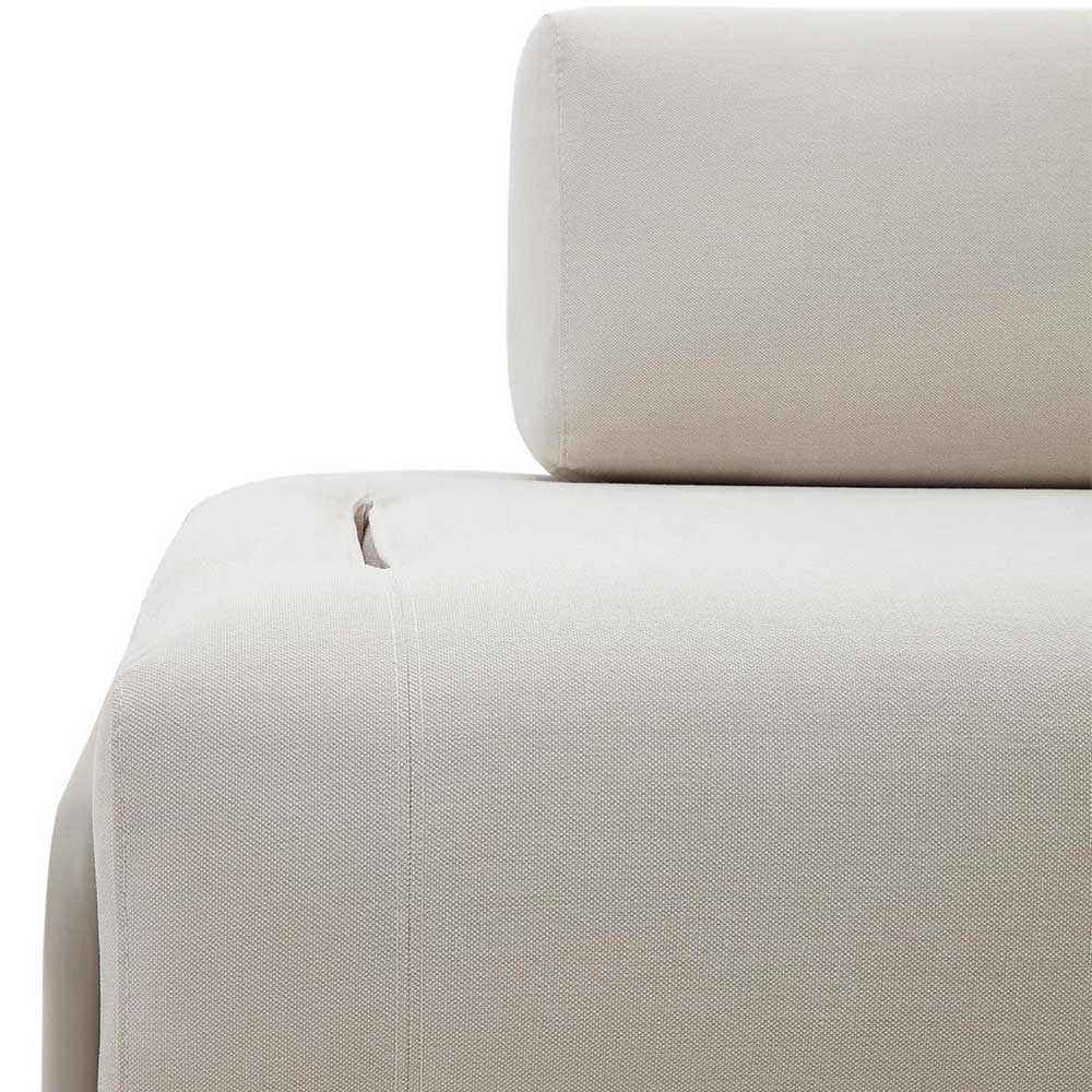 Dreisitzer Couch ohne Armlehnen in Beige - Turena