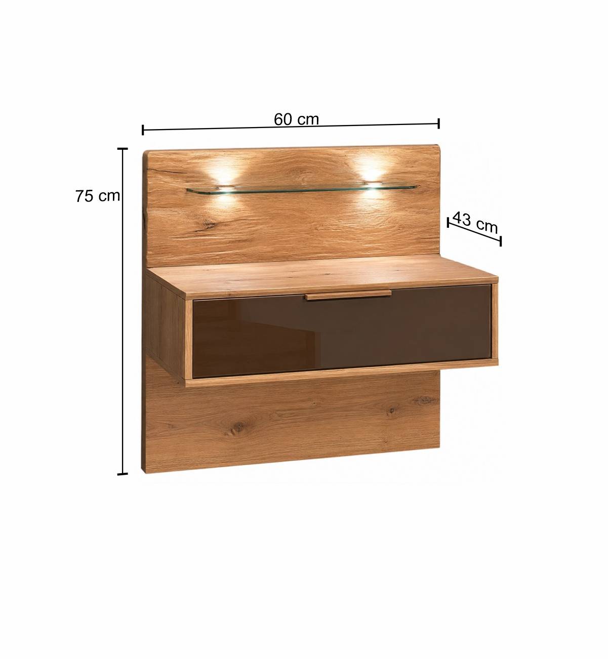 Weißes Bettgestell aus MDF mit Kopfteilpolstern - Diadema