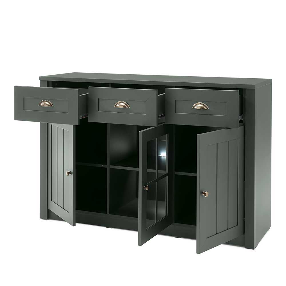 Esszimmer Möbel Set in Dunkelgrün - Niestov (vierteilig)
