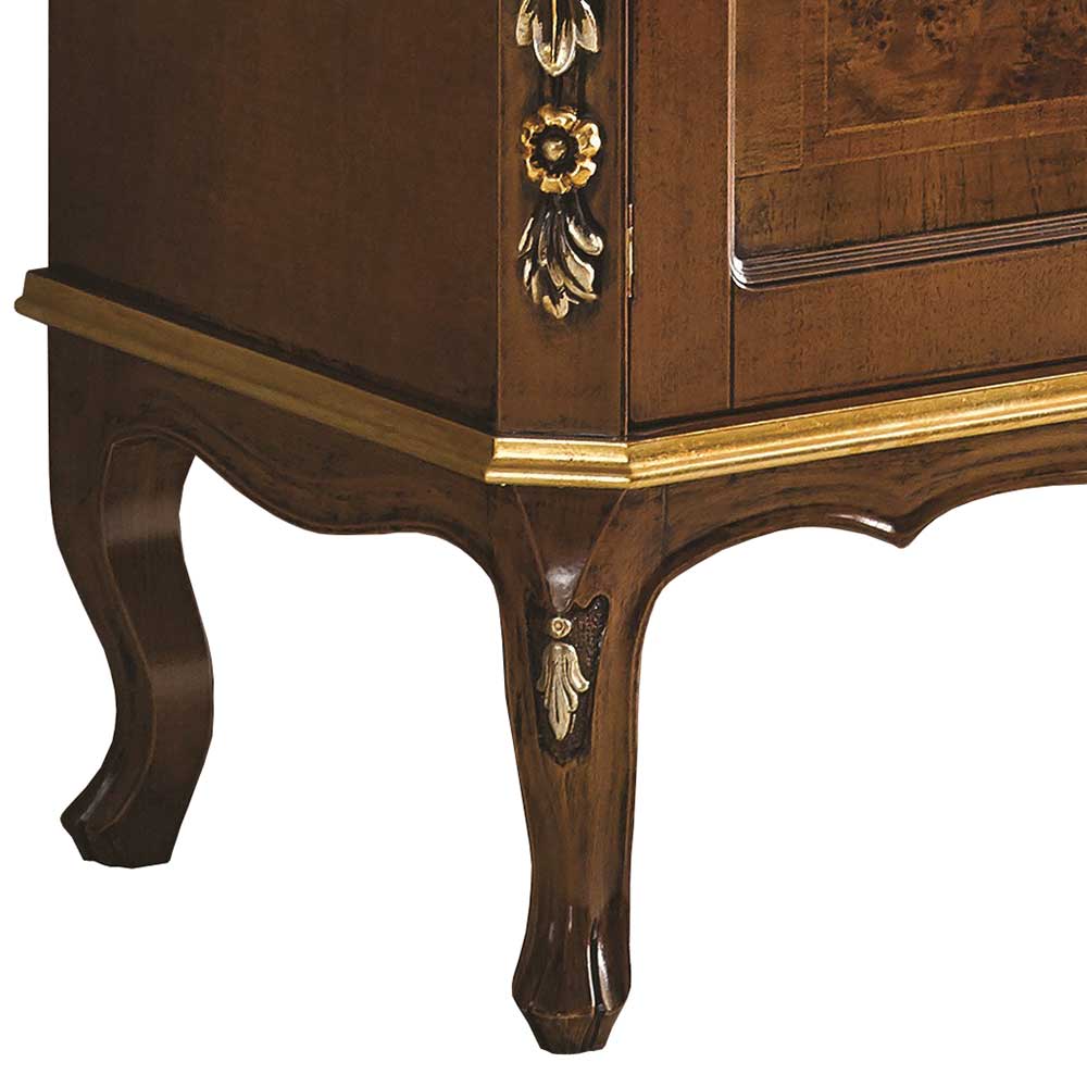 Edles TV Board in Nussbaum & Gold - Acsandrio
