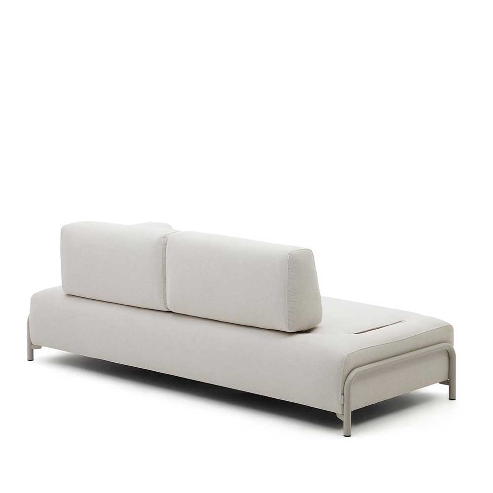 Dreisitzer Couch ohne Armlehnen in Beige - Turena