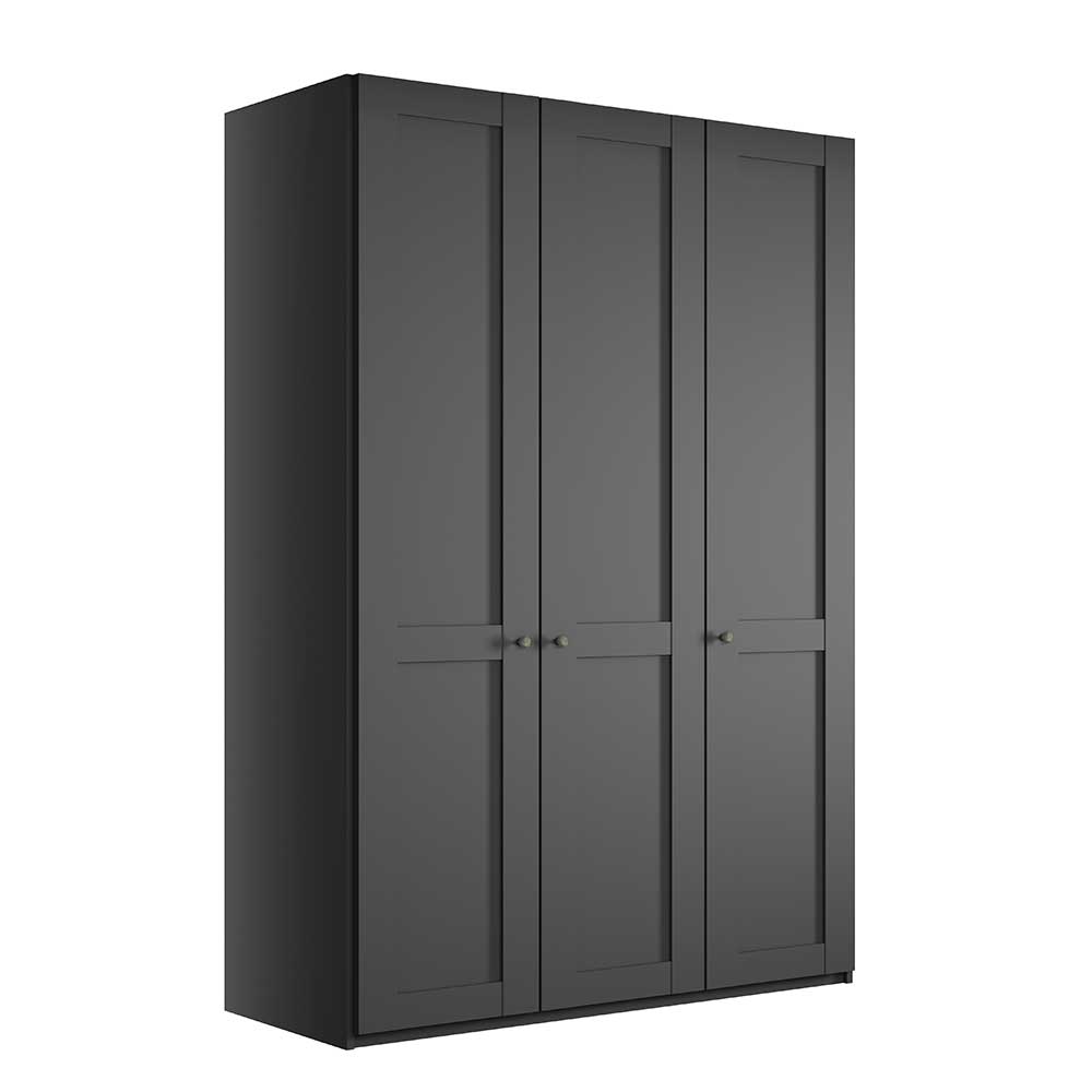 Kleiderschrank 3-türig mit Metallgriffen - Mataram