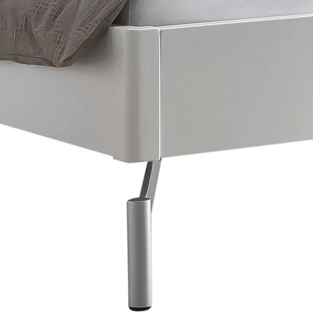 Weißes Designbett in 140x200 cm - Shuffle