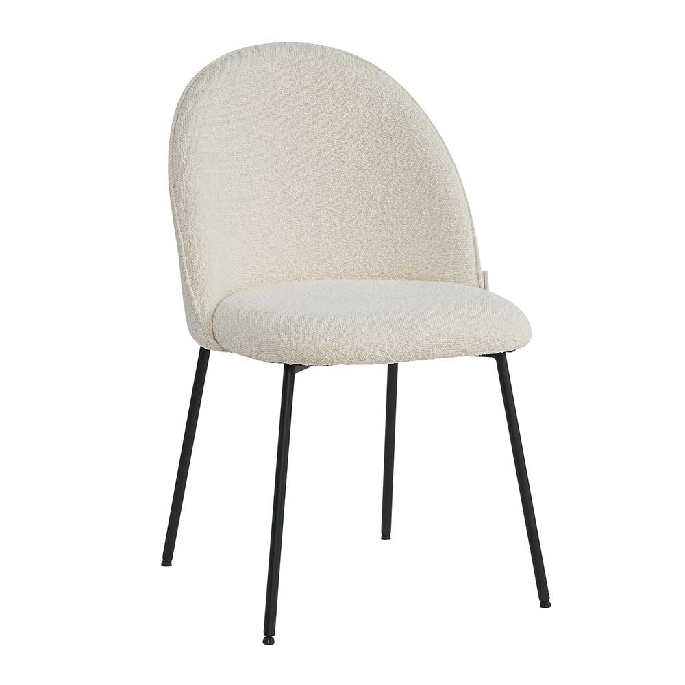 Esstischstuhl in Beige Boucle-Bezug - Xorian (2er Set)