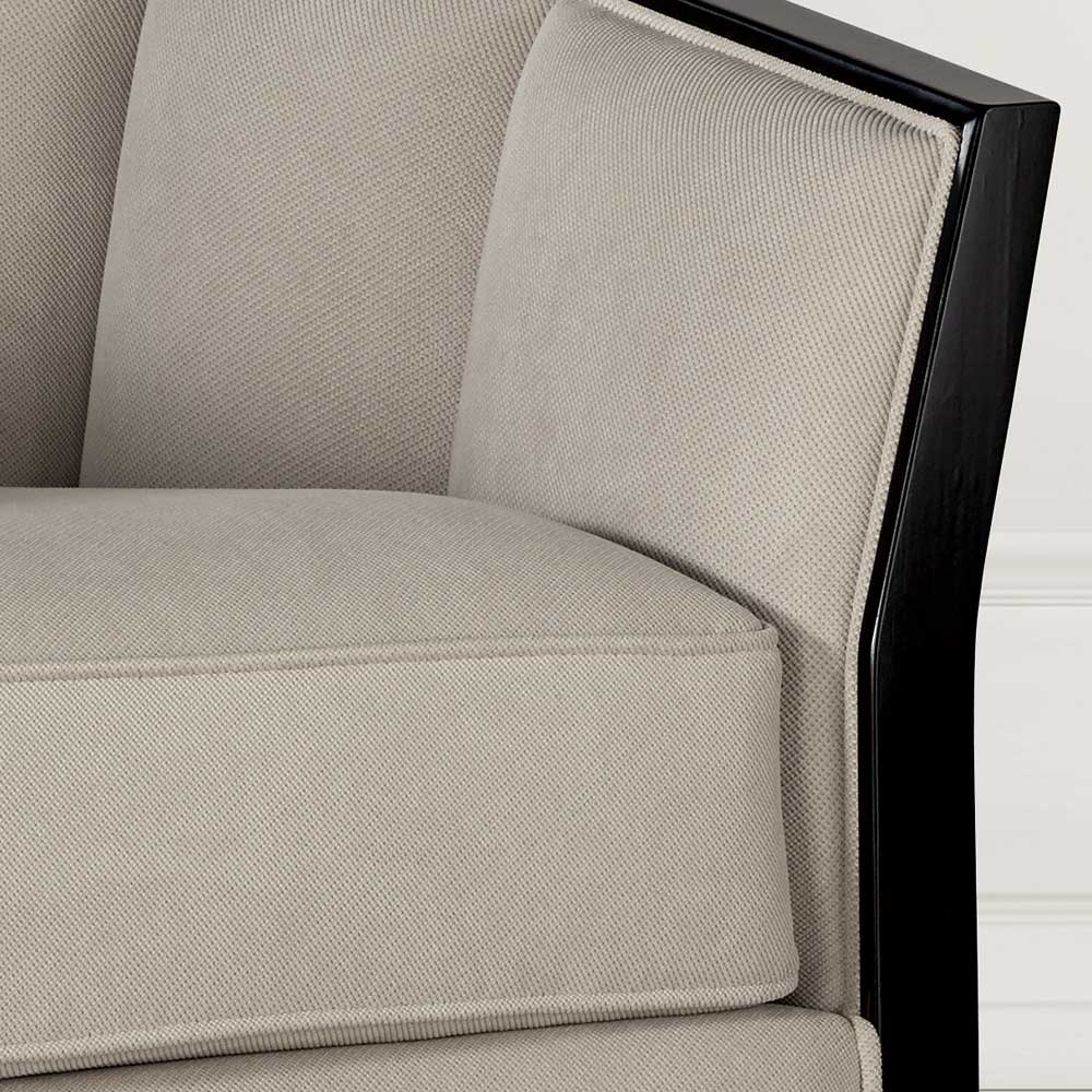 Eleganter Sessel in Hellgrau und Schwarz - Sarosa