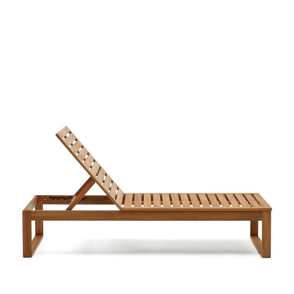 Verstellbare Sonnenliege aus Holz für Terrasse und Balkon – Paddock