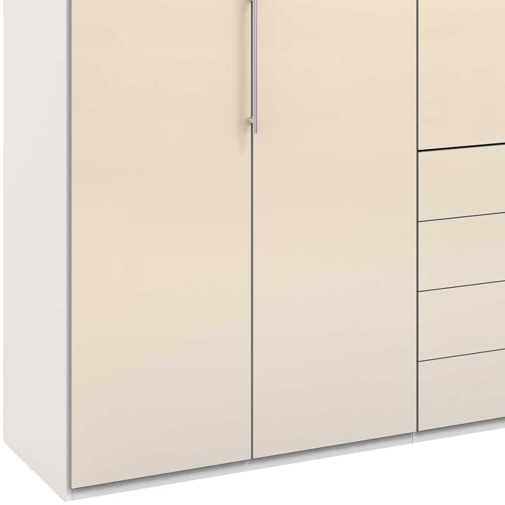 Schlafzimmer Falttürenschrank in Creme Weiß - Zidarie