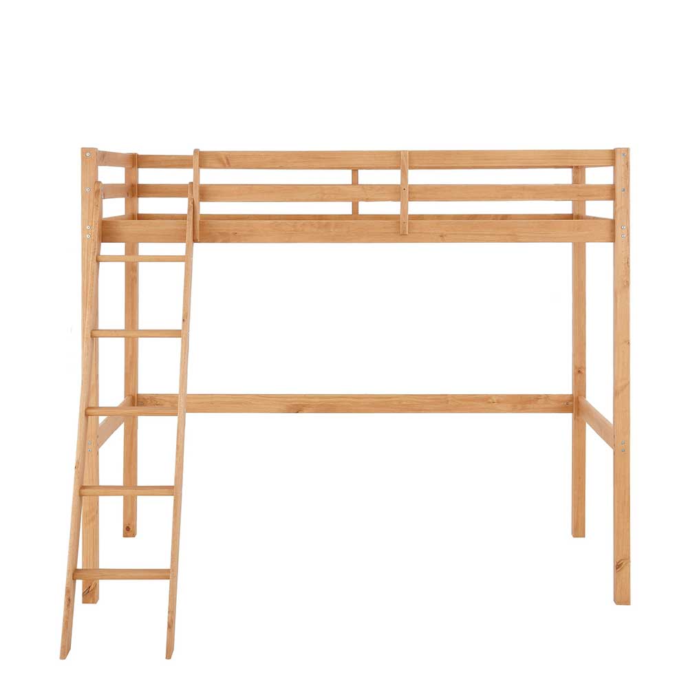 Hohes Hochbett aus Kiefer Massivholz - Usavina