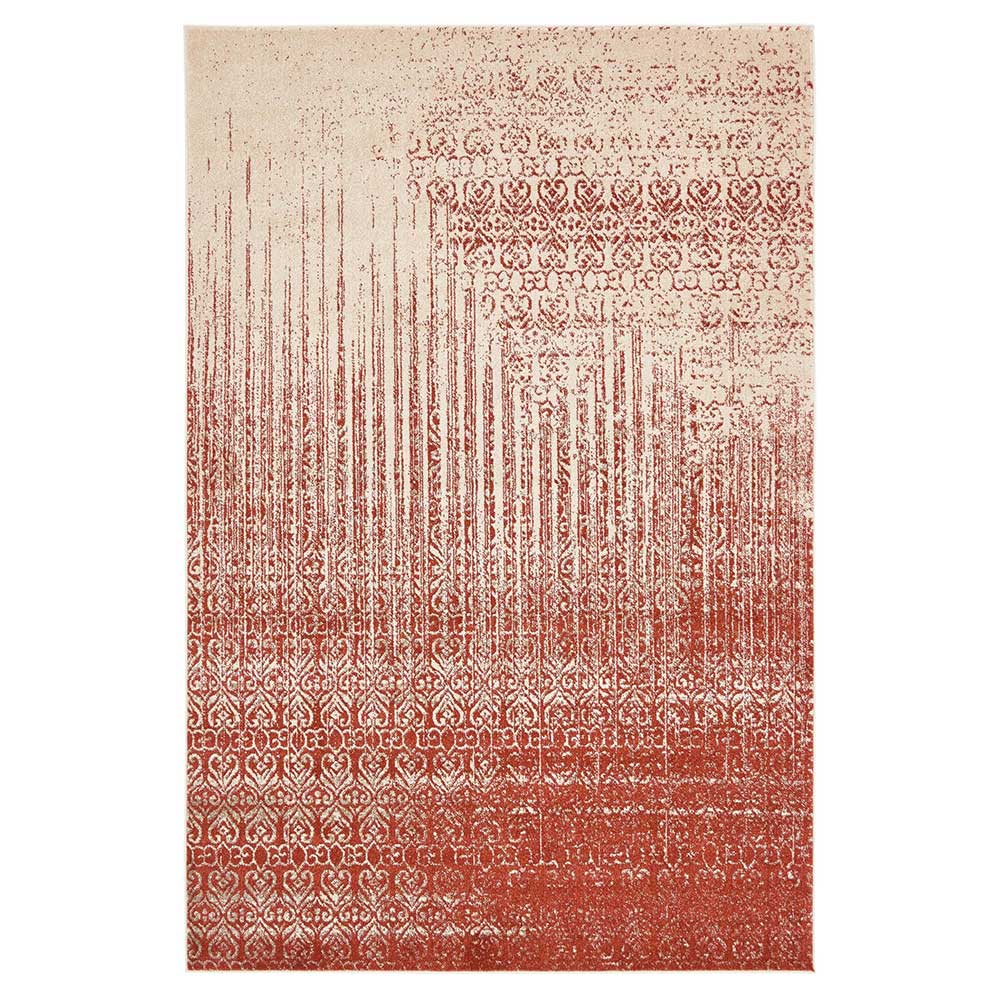 Teppich in Terracotta & Creme gemustert - Maximilians