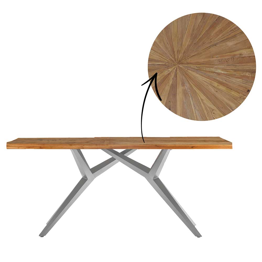 Design Esstisch aus Recyclingholz Teak - Cemido