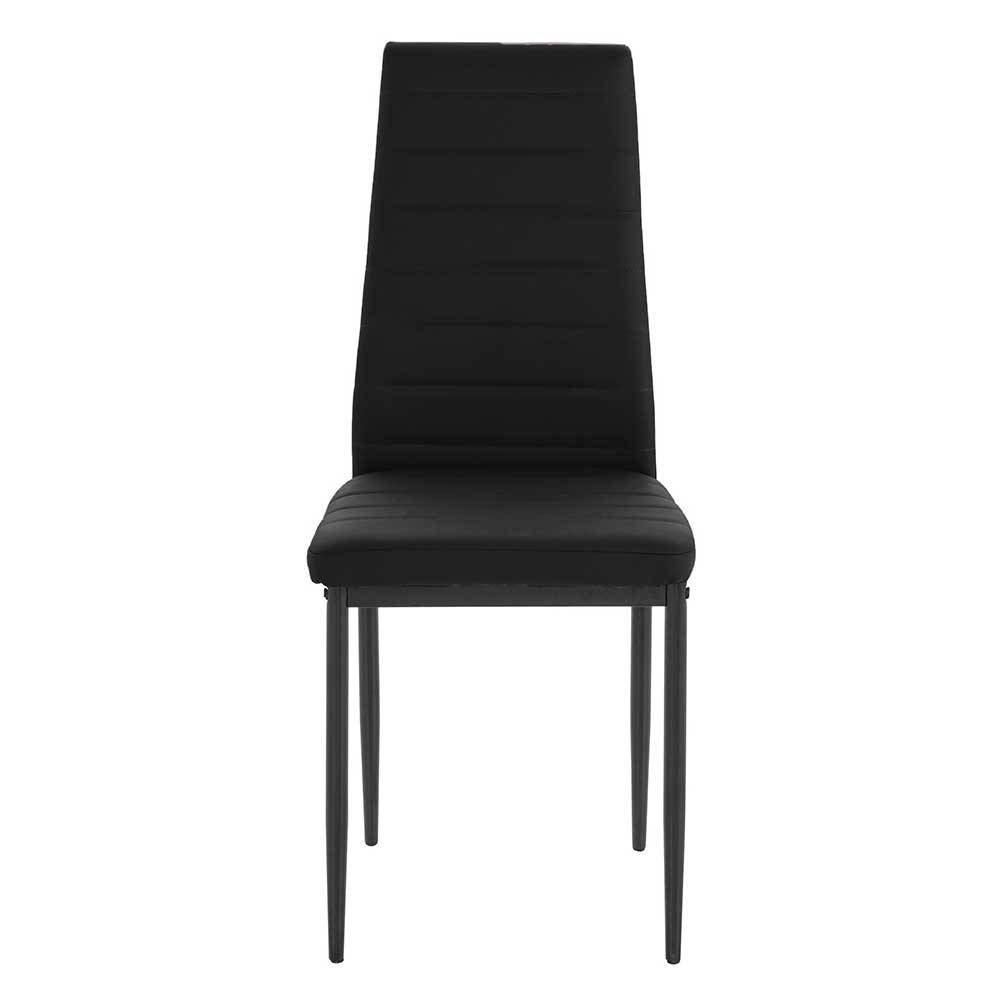 Kunstleder Polsterstühle mit hoher Lehne - Deonas (Set)