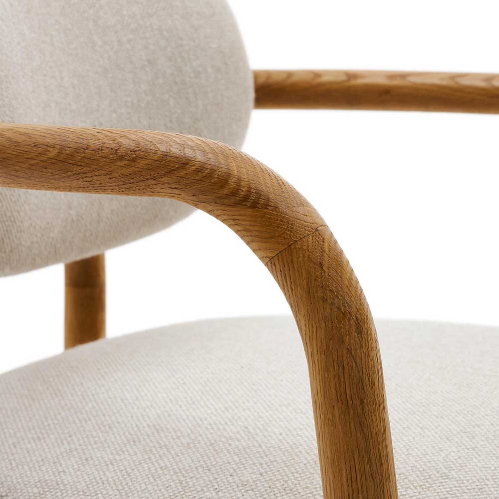 Skandi Designstuhl in Beige Chenille - Gracelino